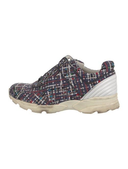 Chanel Interlocking CC Logo Tweed Sneakers