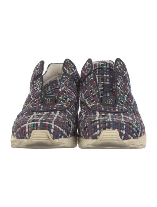 Chanel Interlocking CC Logo Tweed Sneakers