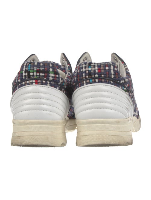 Chanel Interlocking CC Logo Tweed Sneakers