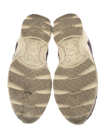 Chanel Interlocking CC Logo Tweed Sneakers