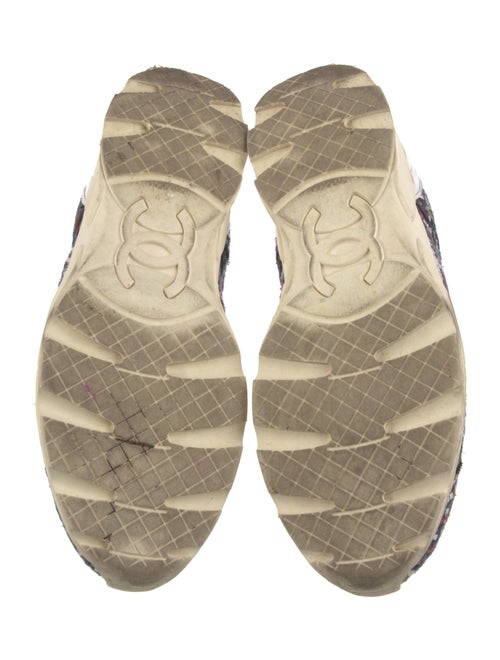 Chanel Interlocking CC Logo Tweed Sneakers