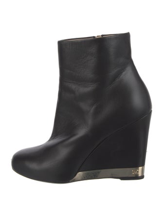 Chanel Interlocking CC Logo Leather Boots