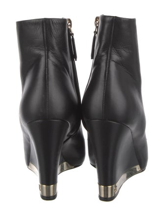 Chanel Interlocking CC Logo Leather Boots