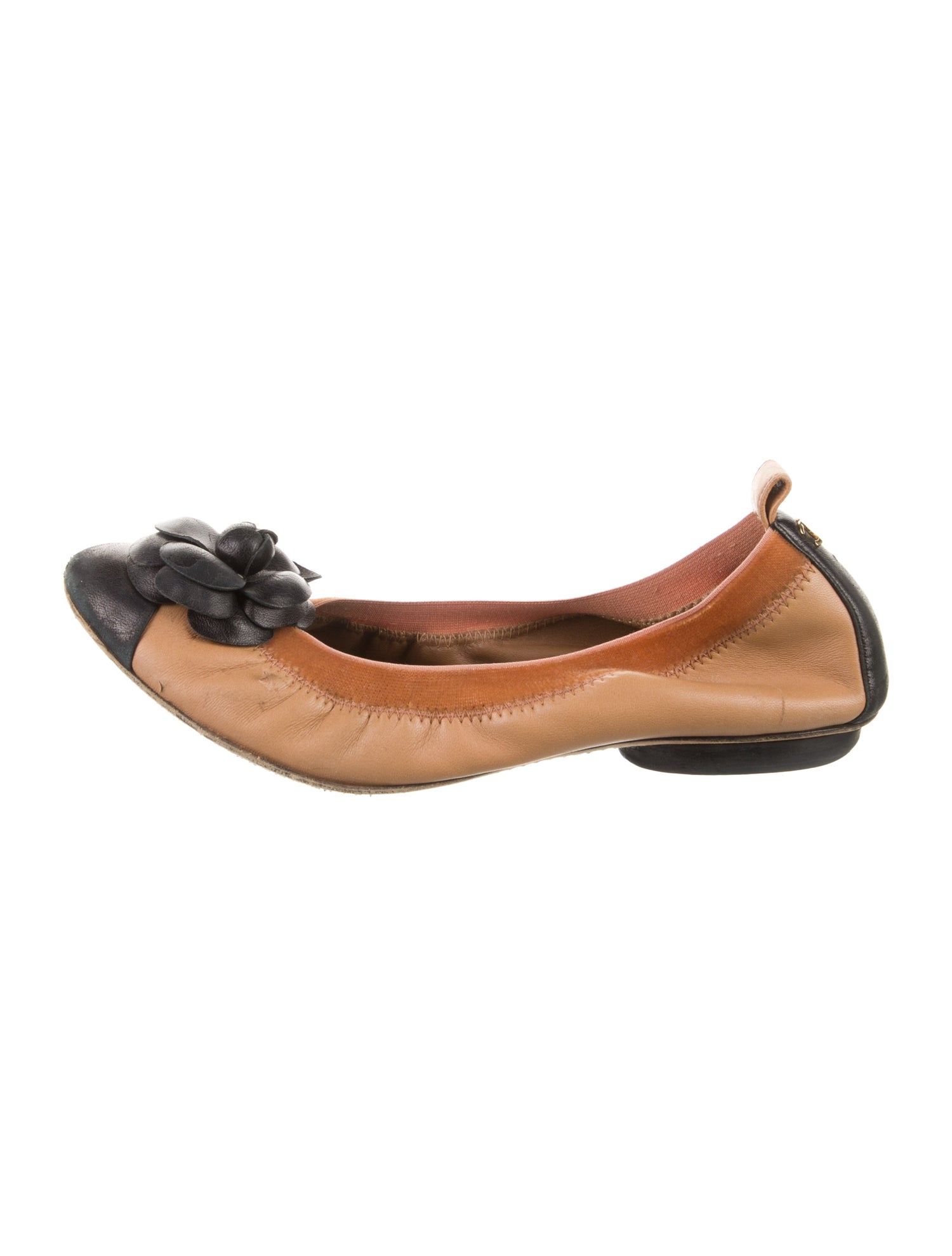 Chanel Vintage Interlocking CC Logo Ballet Flats
