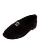 Chanel Interlocking CC Logo Suede Loafers