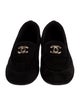 Chanel Interlocking CC Logo Suede Loafers