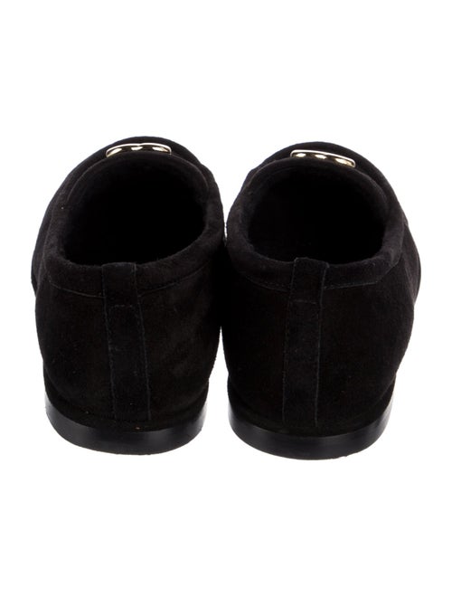 Chanel Interlocking CC Logo Suede Loafers