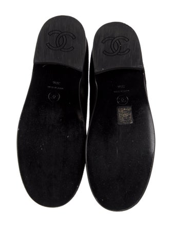 Chanel Interlocking CC Logo Suede Loafers