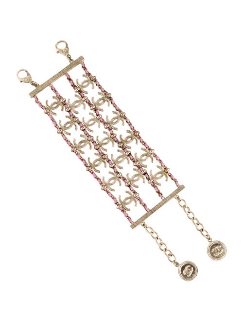 Chanel Leather CC Link Bracelet