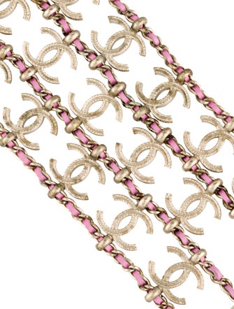 Chanel Leather CC Link Bracelet