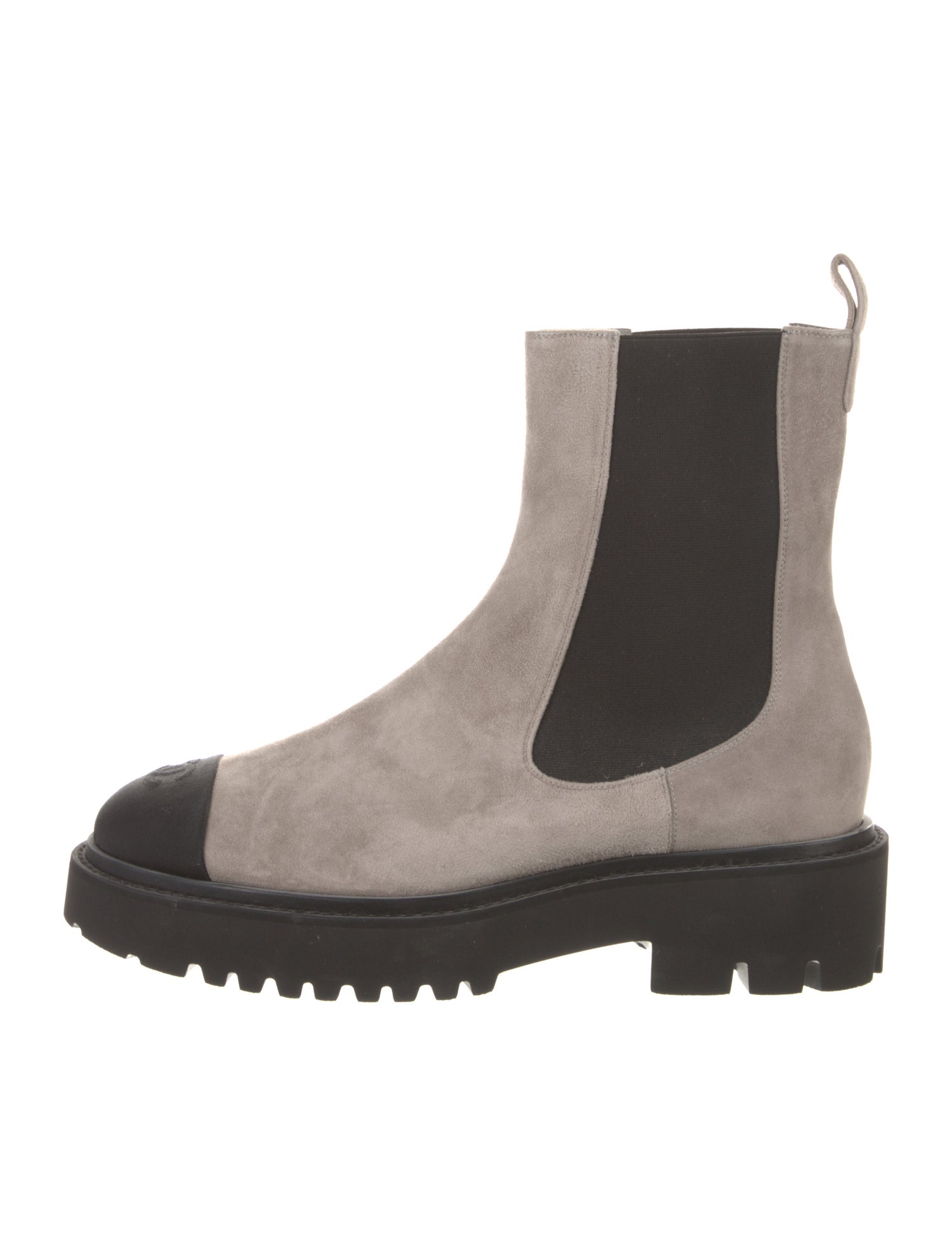 Chanel 2022 Interlocking CC Logo Chelsea Boots