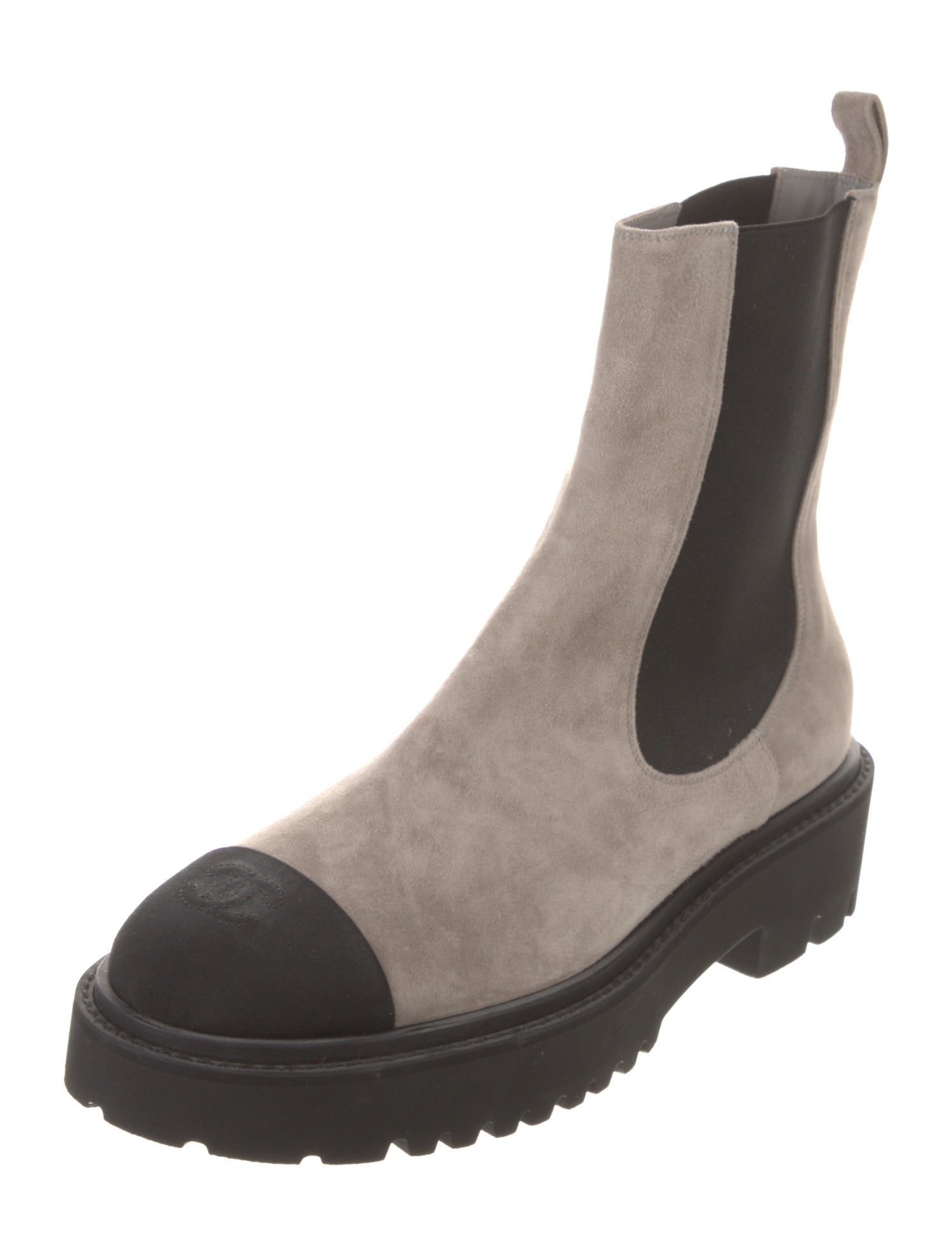 Chanel 2022 Interlocking CC Logo Chelsea Boots