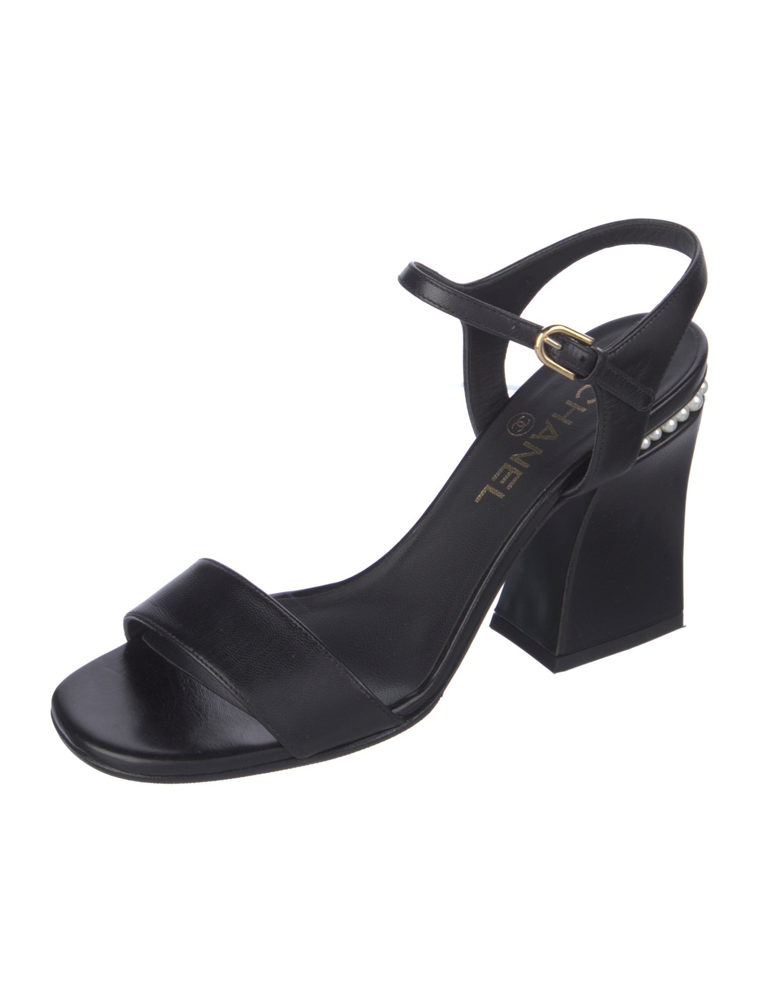 Chanel 2022 Interlocking CC Logo Slingback Sandals