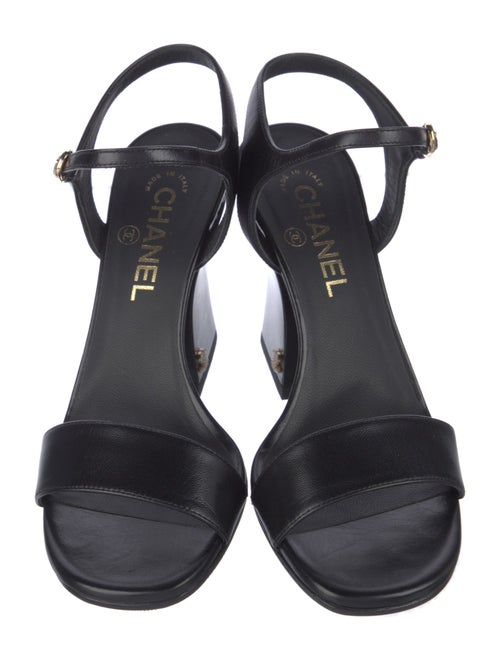 Chanel 2022 Interlocking CC Logo Slingback Sandals