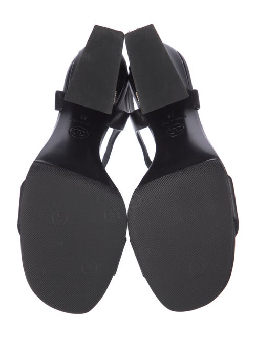 Chanel 2022 Interlocking CC Logo Slingback Sandals