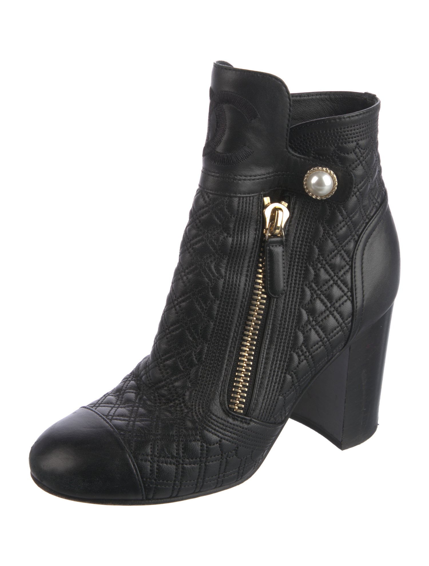 Chanel 2019 Interlocking CC Logo Boots