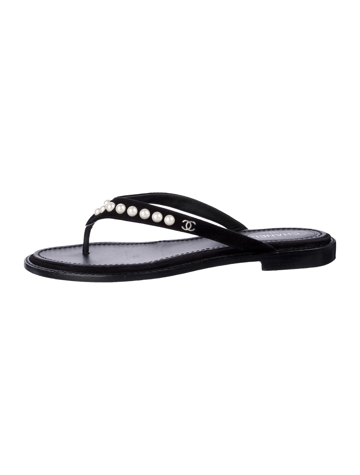 Chanel 2019 Interlocking CC Logo Flip Flops