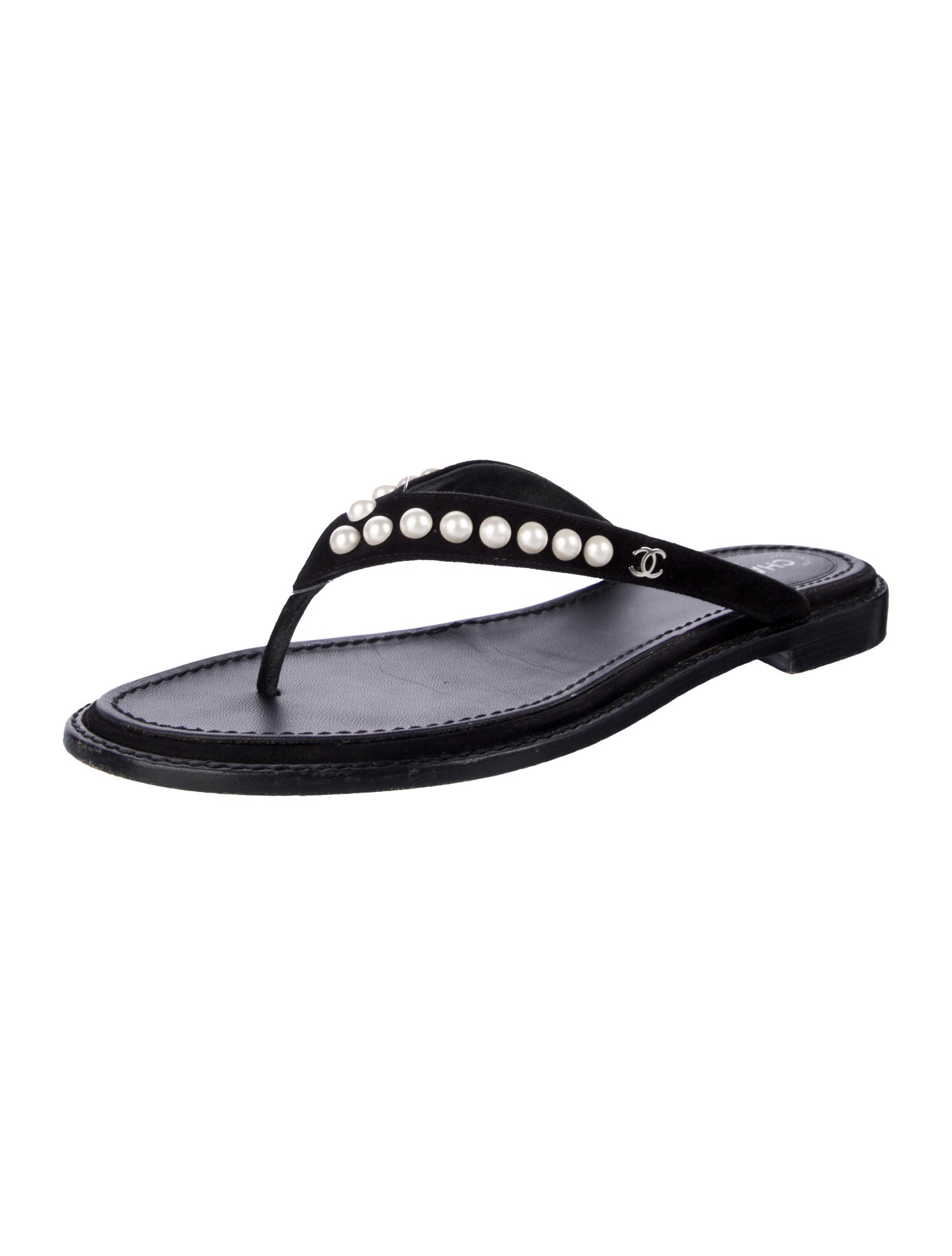 Chanel 2019 Interlocking CC Logo Flip Flops