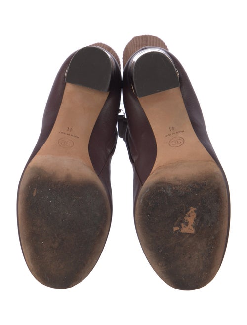 Chanel Interlocking CC Logo Leather Sock Boots