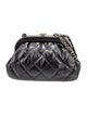 Chanel Quilted CC Kisslock Clutch w/ Chain
