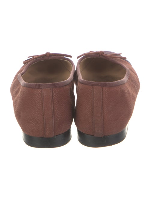 Chanel Interlocking CC Logo Leather Ballet Flats