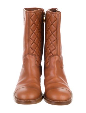 Chanel 2021 Interlocking CC Logo Moto Boots