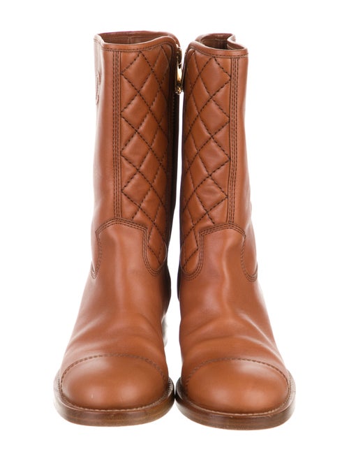 Chanel 2021 Interlocking CC Logo Moto Boots