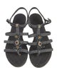Chanel Interlocking CC Logo Denim Slingback Sandals