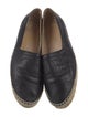 Chanel Interlocking CC Logo Leather Espadrilles