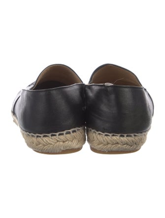 Chanel Interlocking CC Logo Leather Espadrilles