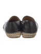 Chanel Interlocking CC Logo Leather Espadrilles