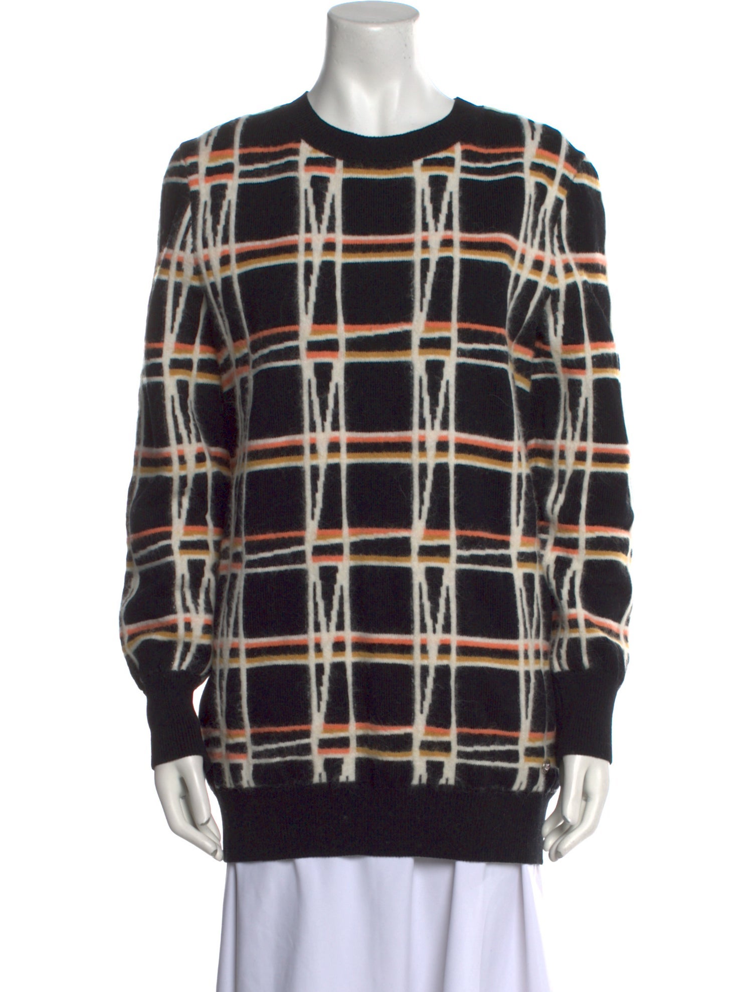 Chanel 2022 Plaid Print Sweater