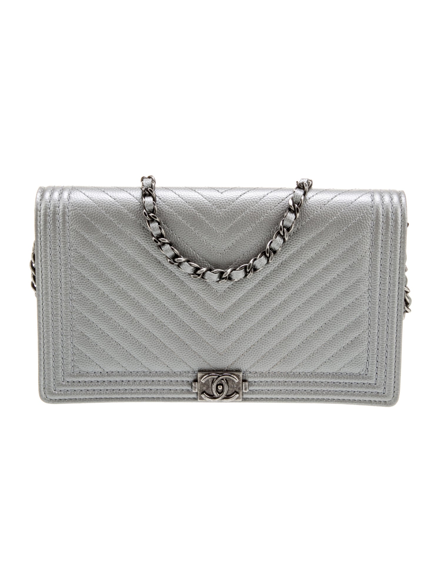 Chanel Boy Chevron Clutch w/ Chain