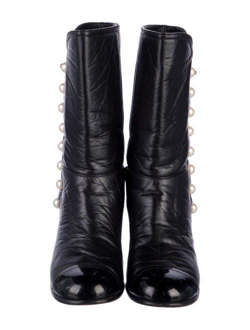 Chanel 2016 Interlocking CC Logo Moto Boots