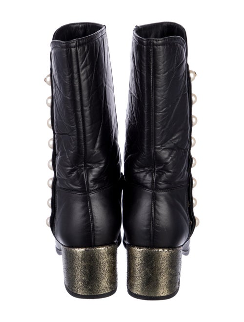 Chanel 2016 Interlocking CC Logo Moto Boots