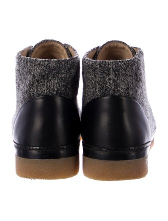 Chanel Interlocking CC Logo Tweed Sneakers