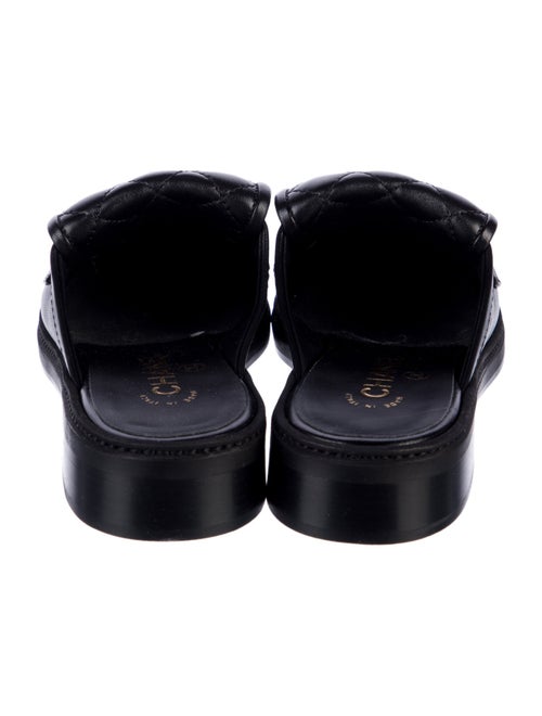Chanel Interlocking CC Logo Leather Mules