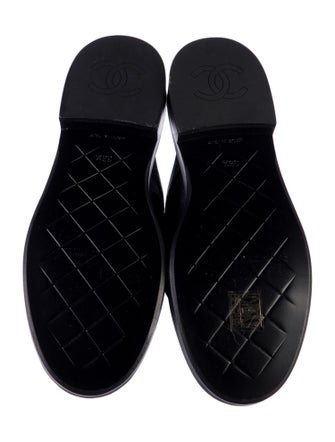 Chanel Interlocking CC Logo Leather Mules