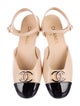 Chanel Interlocking CC Logo Lambskin Slingback Flats