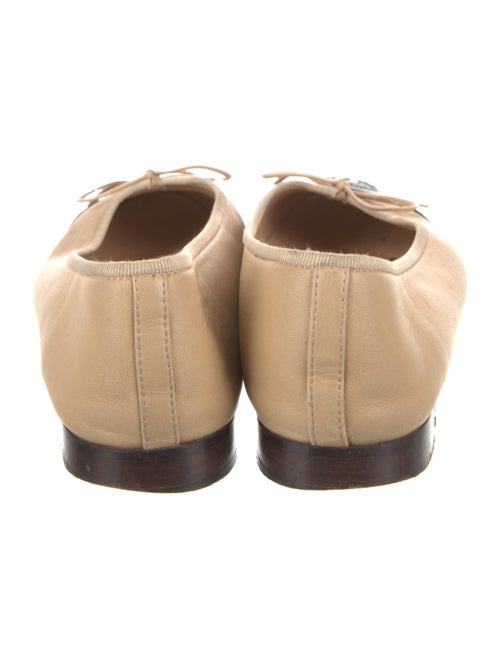 Chanel Interlocking CC Logo Leather Ballet Flats