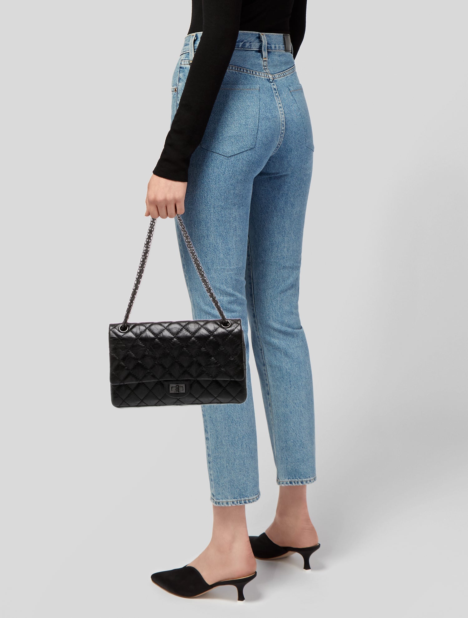 Chanel So Black Reissue 226 Double Flap Bag