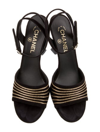 Chanel 2023 Suede Sandals