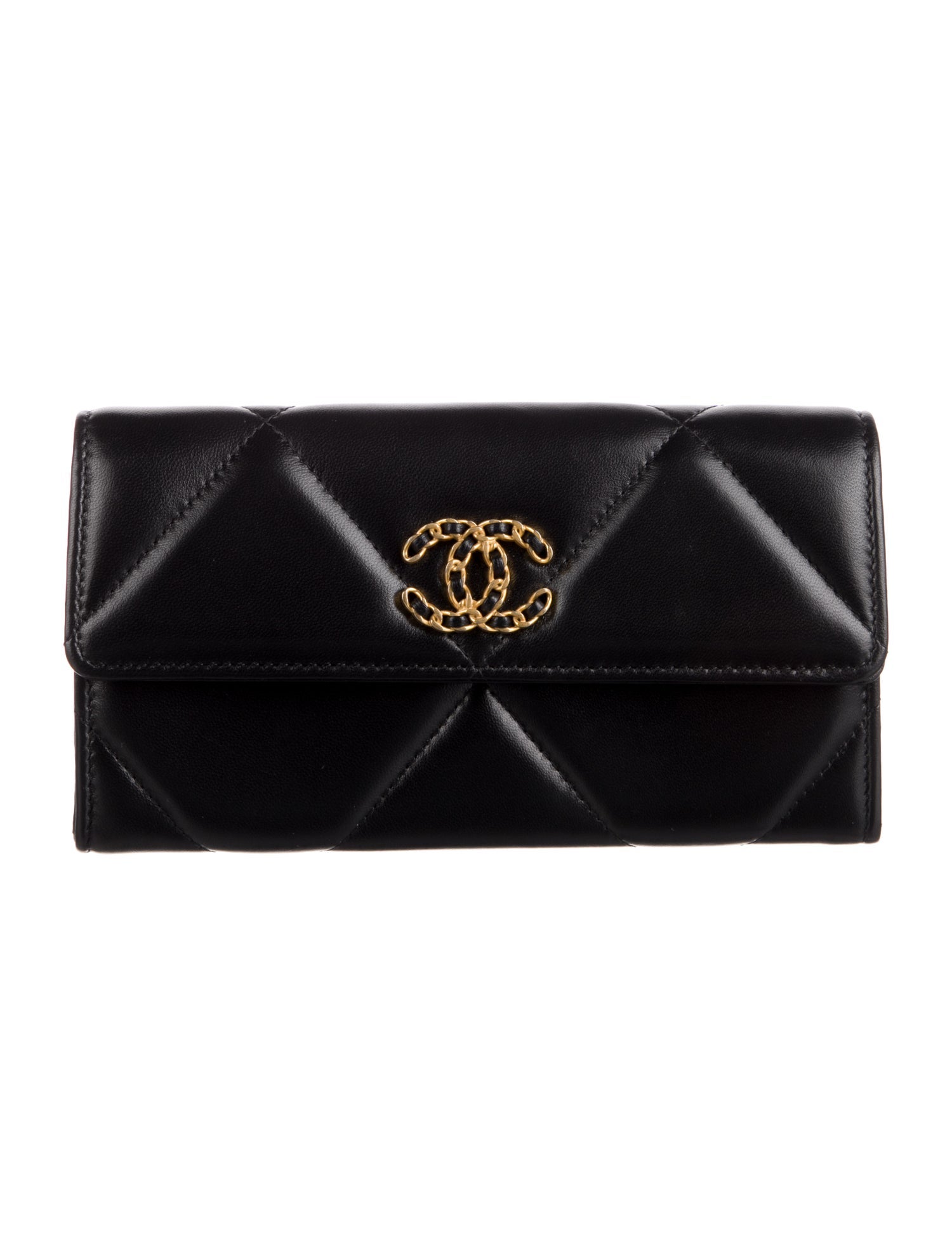 Chanel 19 Long Interlocking CC Logo Continental Wallet