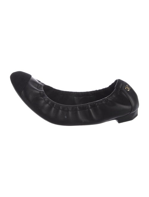 Chanel Interlocking CC Logo Lambskin Ballet Flats