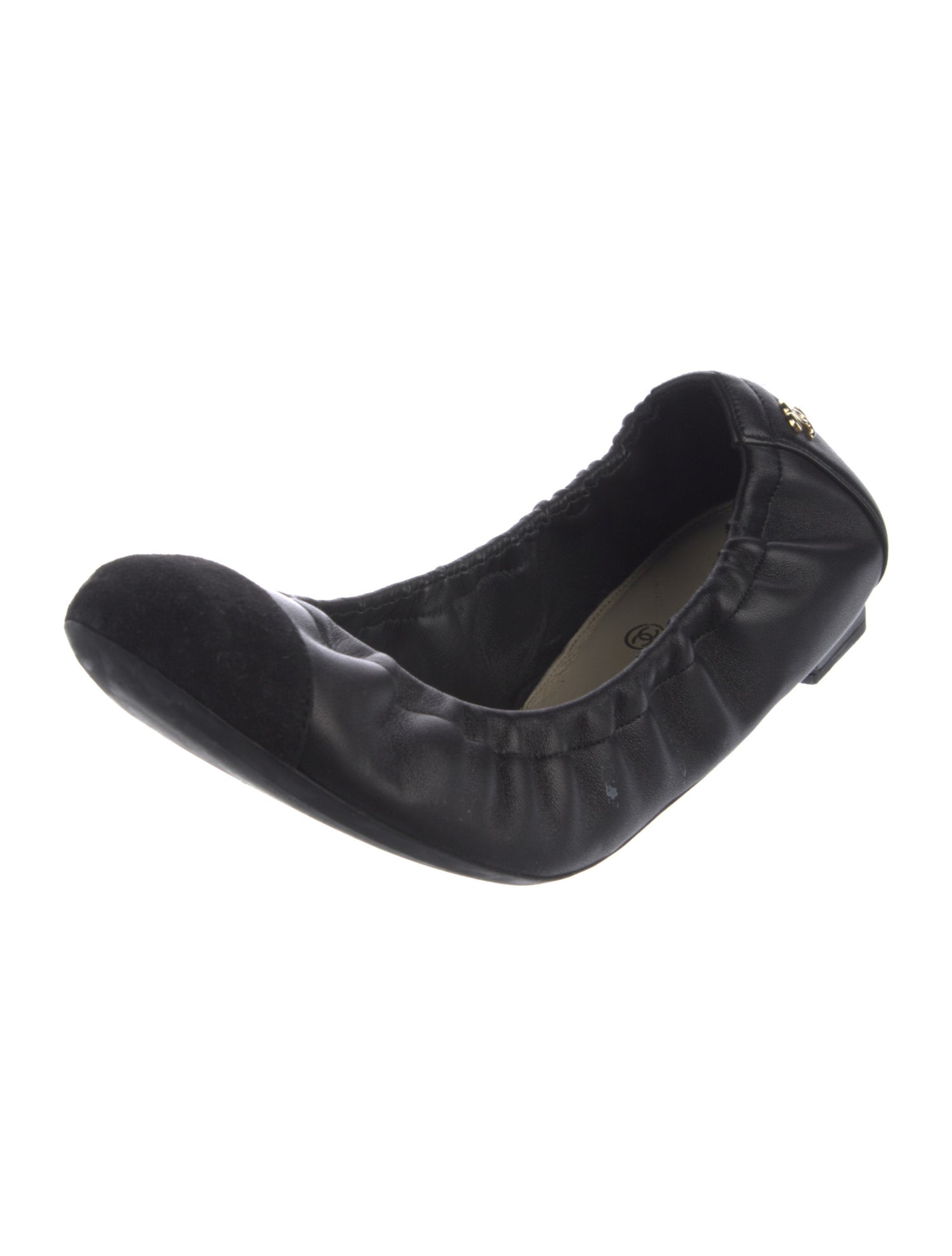 Chanel Interlocking CC Logo Lambskin Ballet Flats