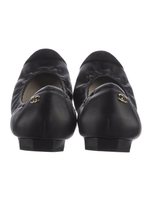 Chanel Interlocking CC Logo Lambskin Ballet Flats