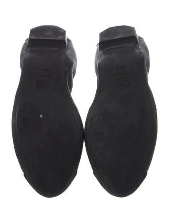 Chanel Interlocking CC Logo Lambskin Ballet Flats