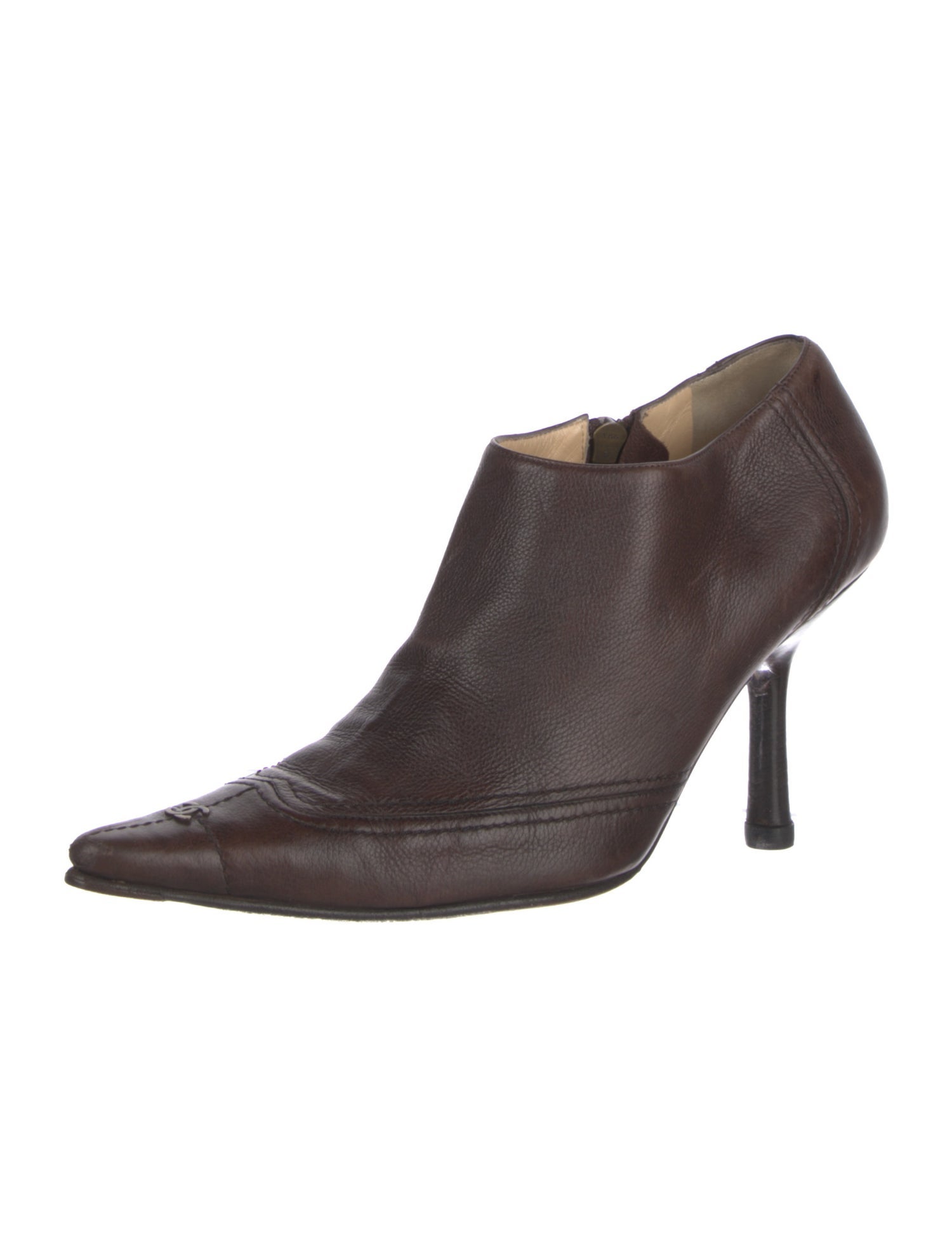 Chanel Interlocking CC Logo Leather Boots