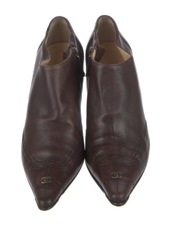 Chanel Interlocking CC Logo Leather Boots