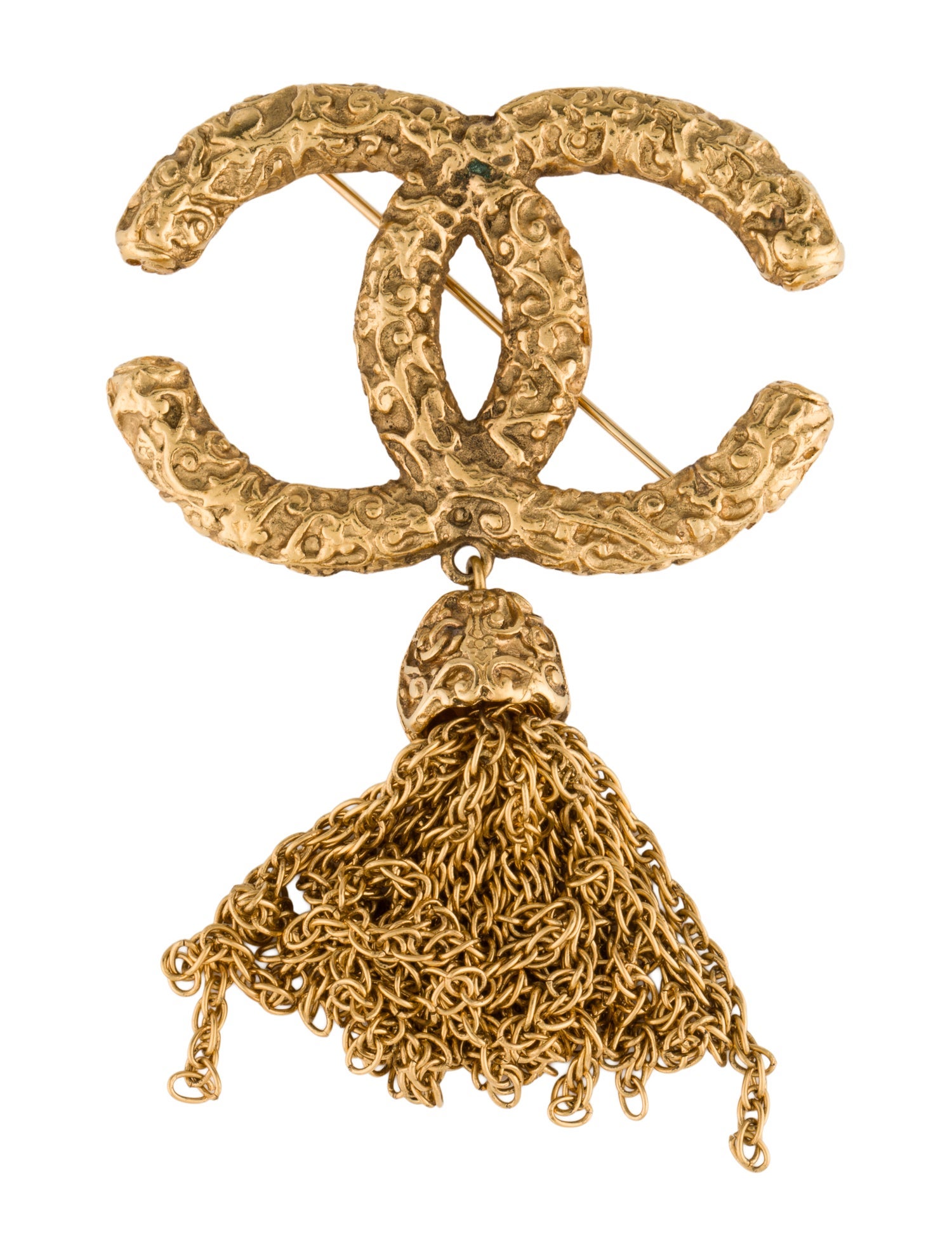 Chanel Vintage CC Tassel Brooch